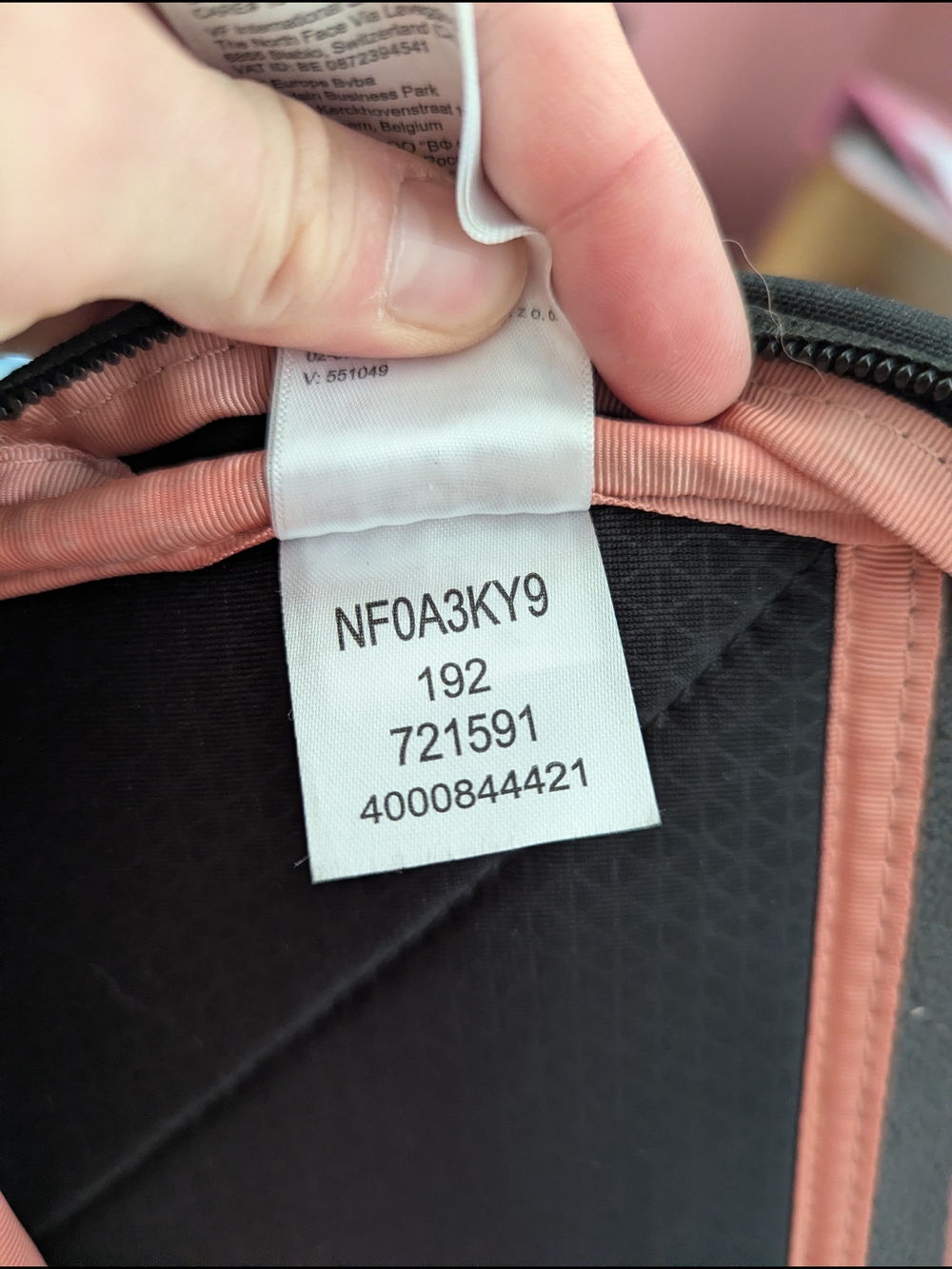 The North Face Vault Backpack Black Rose Gold Hardware Laptop Bag - Picture 5 of 5